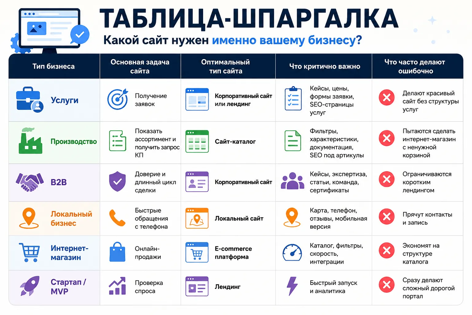Какой сайт вам нужен?