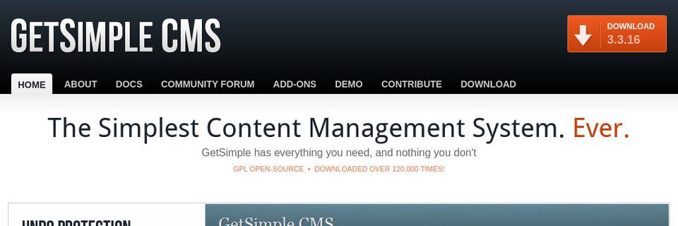 Создание сайтов на GetSimple CMS